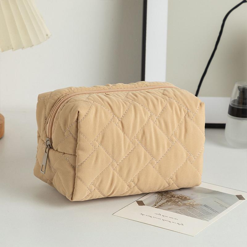 Floral Print Makeup Bag For Women Portable Simple Large Capacity Soft Storage Bag For Travel