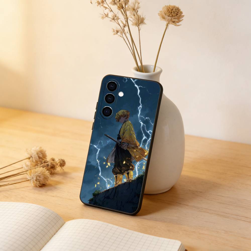 Demon Agatsuma Zenitsu Phone Case For Samsung Galaxy A73,A72,A71,A70,A53,A52,A51,Others Soft Black Cover Samsung a11