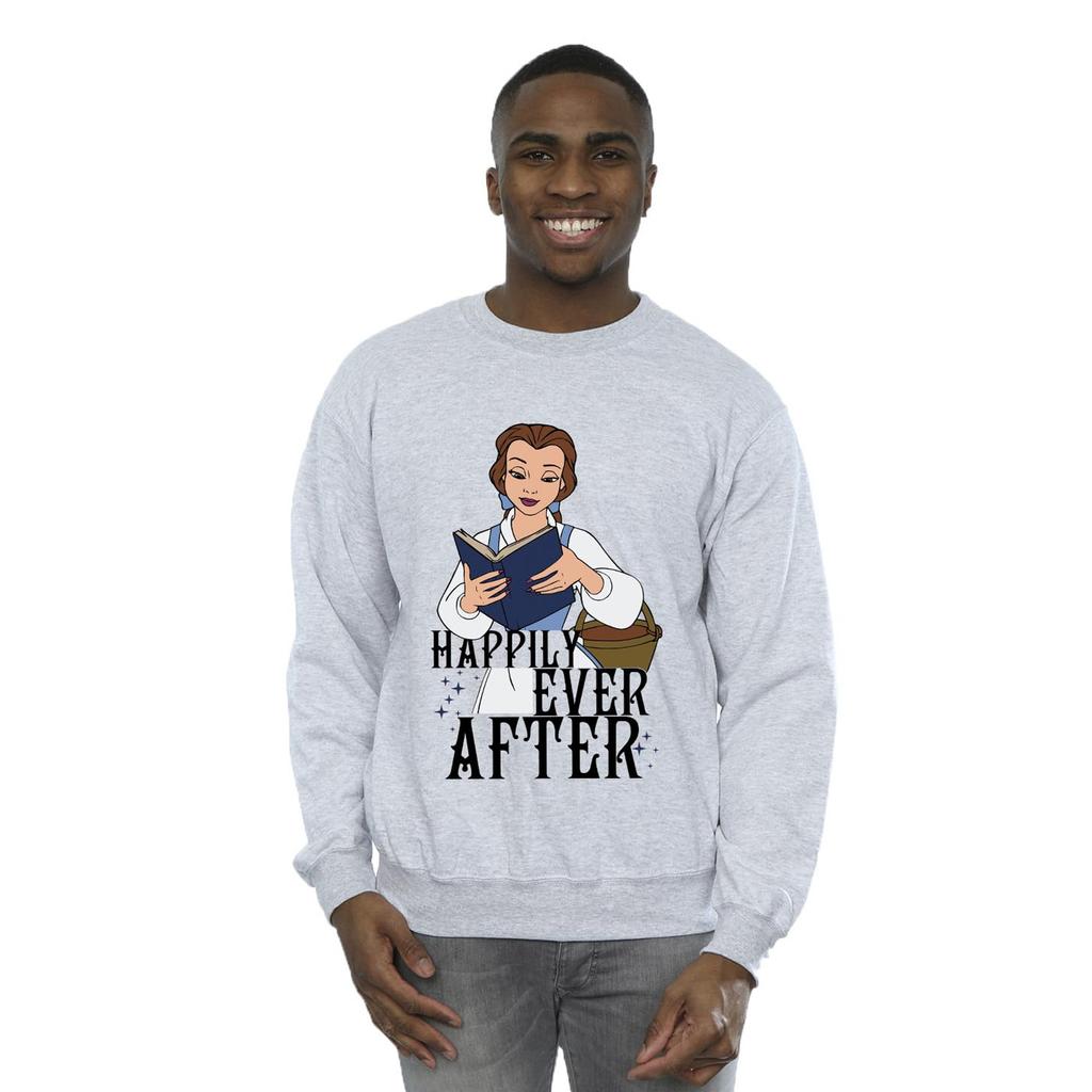 Beauty And The Beast Men's Happily Ever After Reading Disney Sweatshirt