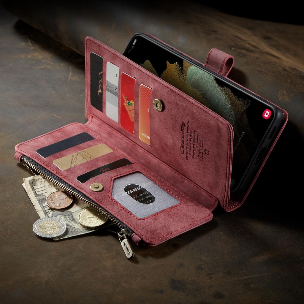 Suitable for Samsung S21Ultra phone case, A52 phone leather case, Note20 retro wallet leather case, S20FE