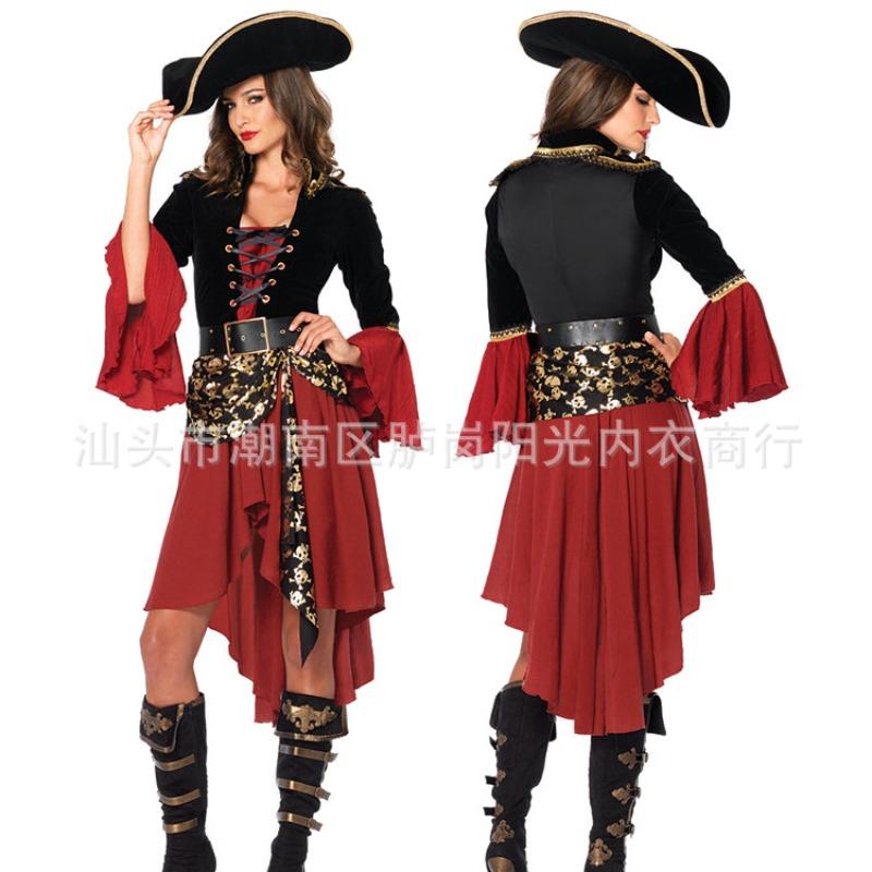 Costum nou de pirat de Halloween pentru femei, uniformă de joc