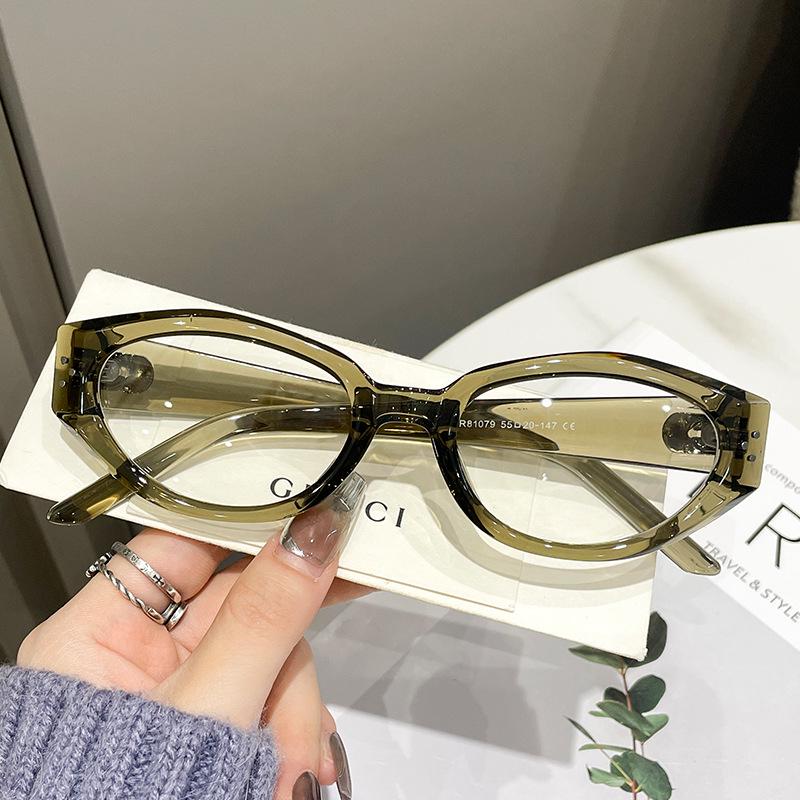 Ultra-Light Retro TR Women's Cat-Eye Frame with Anti-Blue Light & Prescription Lens Compatibility