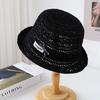 Cute Small Basin Hat Showing Face Small Bucket Hat Bow Outdoor Straw Hat Big Sun Hat Travel Breathable