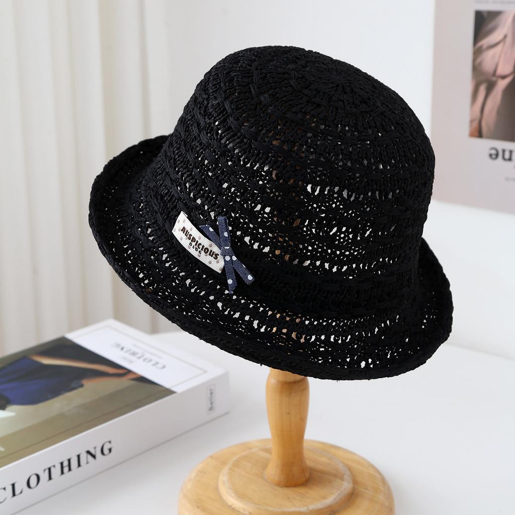 Cute Small Basin Hat Showing Face Small Bucket Hat Bow Outdoor Straw Hat Big Sun Hat Travel Breathable