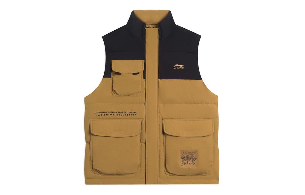 Men's Vest Li-Ning Li Ning Vest Men's Bone Brown & Multicolor Combination