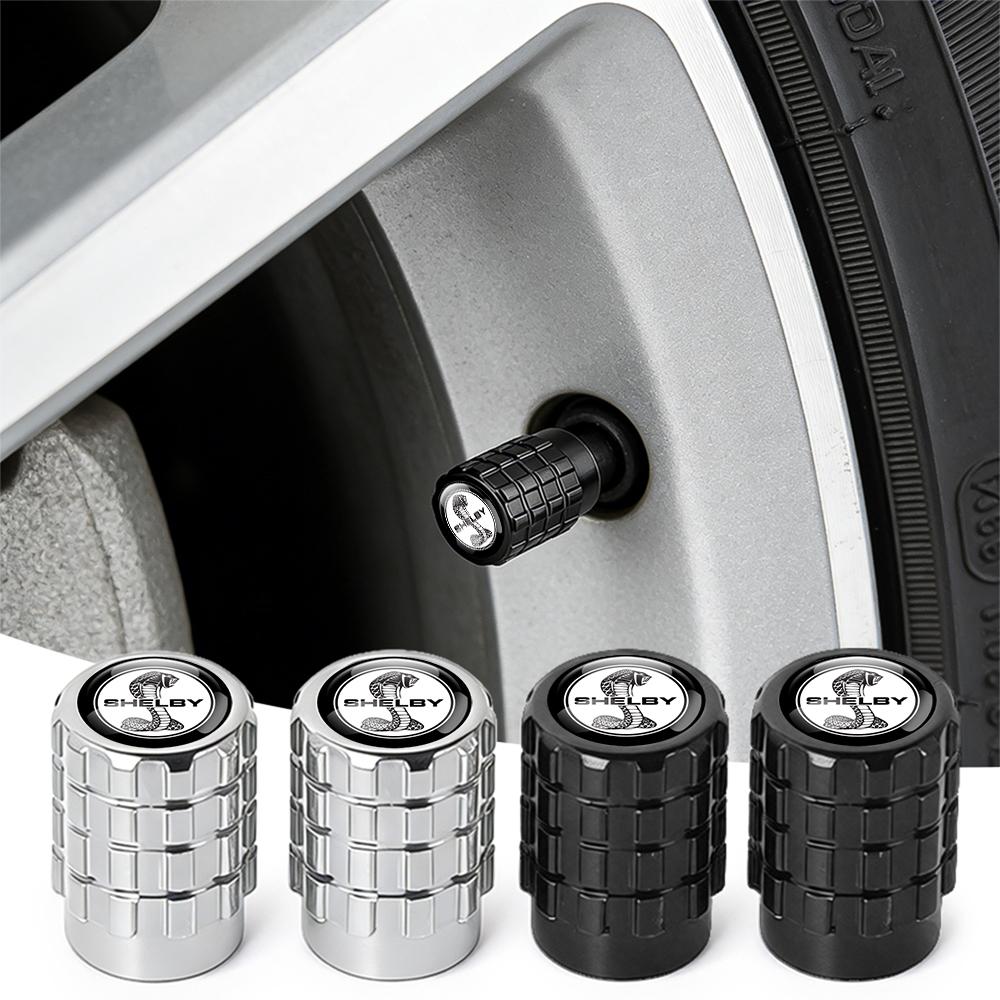 Aluminum Alloy Car Tire Valve Caps Airdust Waterproof Tyre Rim Stem Cover For Ford Focus Fiesta Ranger Mondeo Kuga Mondeo SHELBY