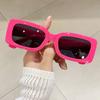 Black Powder Multicolor Square Frame Fashion Sunglasses Unisex Style Daily Holiday Beach Decoration Glasses