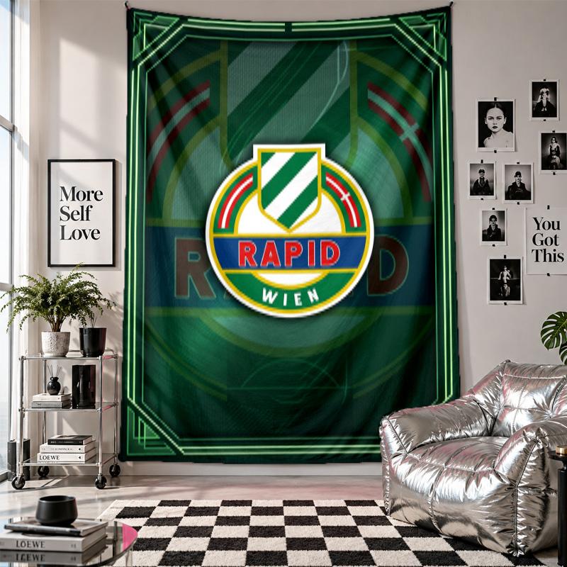 Rapid Wien FC Wall Tapestry Home Decor Wall Hanging Cloth for Bedroom Living Room Background