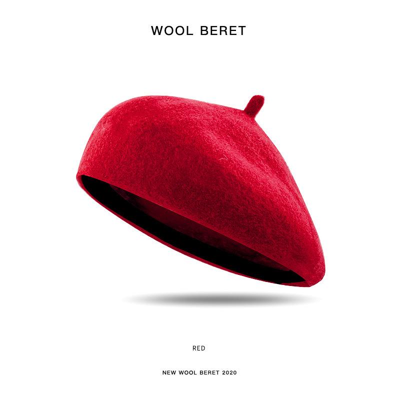 Female Handmade Diy Beret Female Hat Autumn Woolen Painter Hat Warm And Thick Newsboy Hat Outdoor Hiking Hat