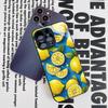 Fruit Lemon Phone Case for Iphone 16 15 14 12 11 13 Pro Max Mini 8 X Xr Xs Puls Black Glass Cover