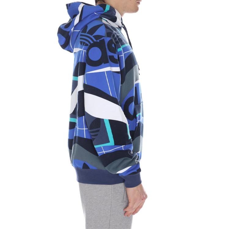 adidas Originals Catalogue Aop Hdy Sweat à capuche de sport Homme Hauts Tech-Indigo FM1569