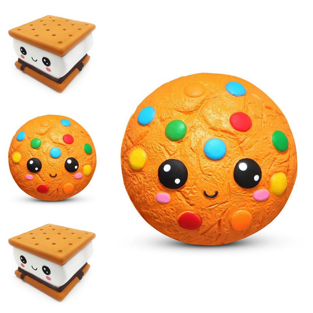 Entzückende Squishy Eiswaffel Pu Gefüllter Keks- und Waffel-Pizza-Simulationsspielzeug