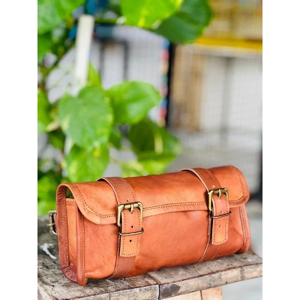 Real Goat Famous Real Proof Leather Tool Bag Motorcycle Genuine