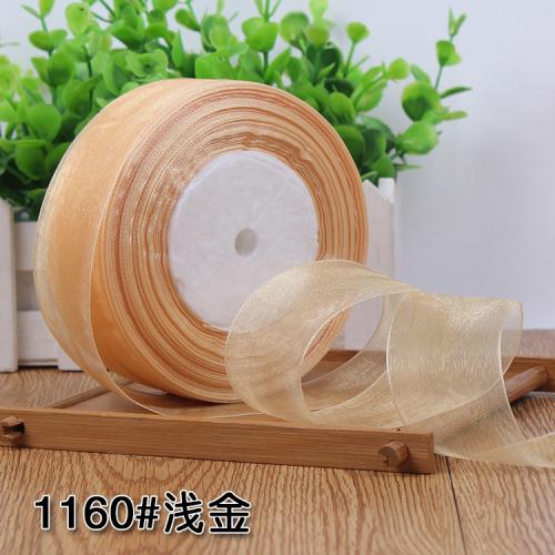 50yards/roll 12/15/20/25/40mm Organza Ribbon Wholesale Gift Wrapping Decoration Christmas Silk Ribbons Lace Fabric DIY Crafts