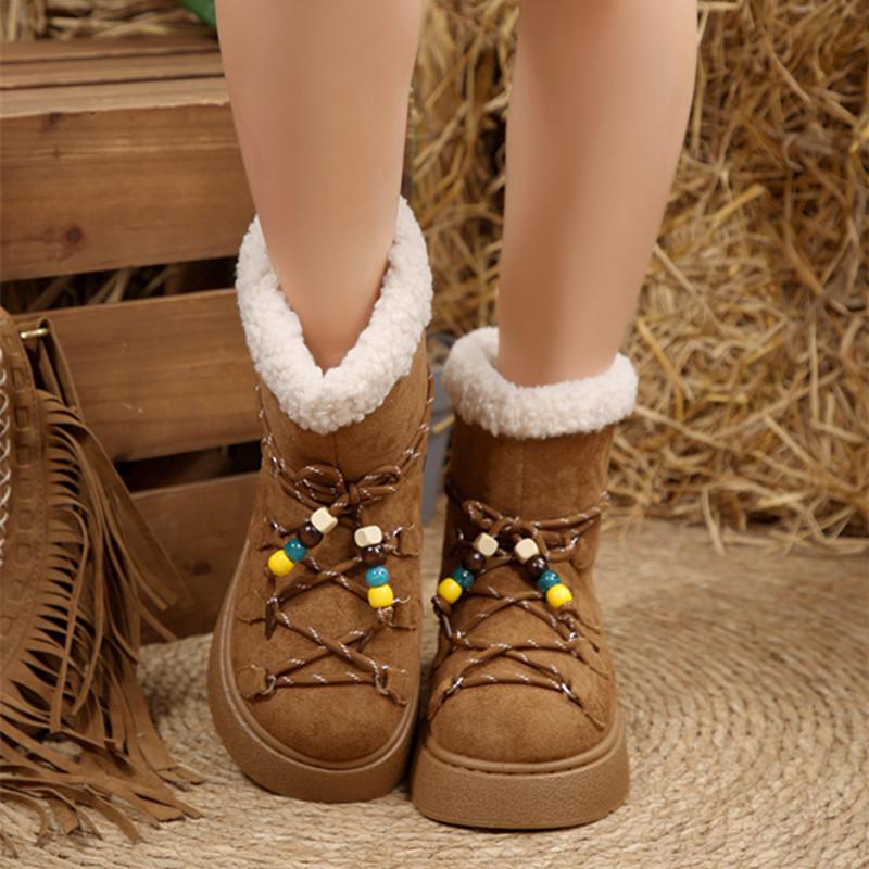 TUINANLE Winter Snow Boots Women Warm Shoes with Cotton Lining Colorful Girls Ankle Boots