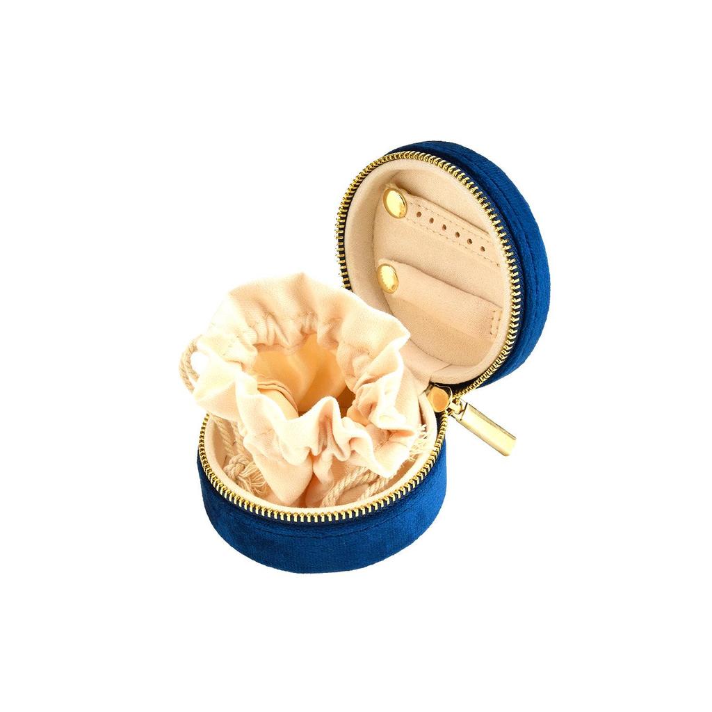 Přenosná sametová krabička na šperky ve tvaru srdce pro náhrdelníky a náušnice - Malá, velká kapacita