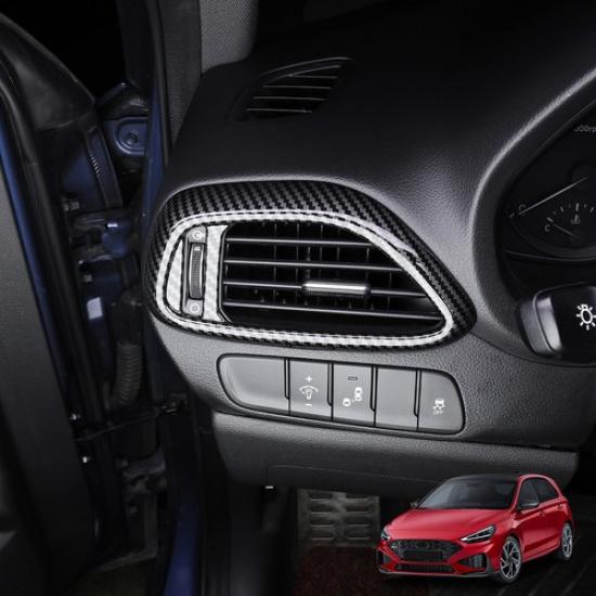 Tuning Carbon Fiber Air Vent Outlet Cover Trim For Hyundai I30 I30N 2017-2025