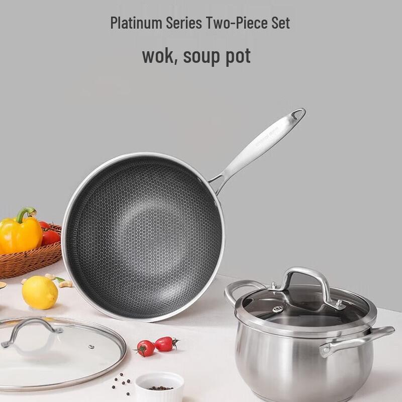 KÖBACH Platinum Series Stainless Steel 2-Piece Cookware Set
