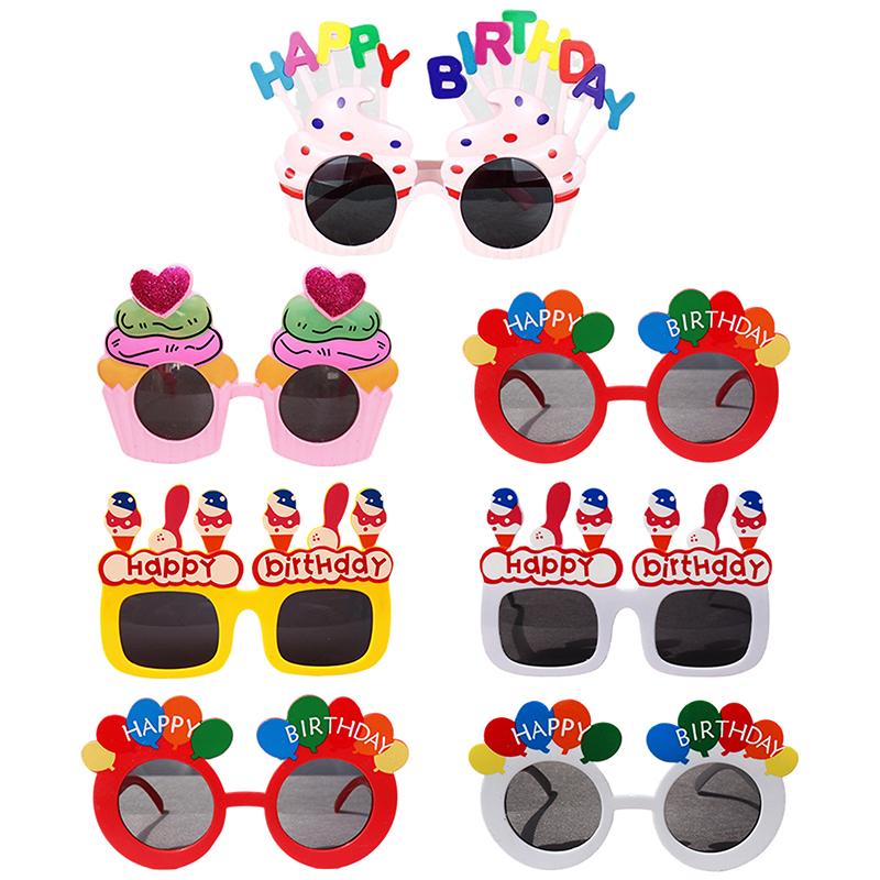 Party Fun Birthday Glasses Photo Props Plastic Decorative for Memorable Occasions