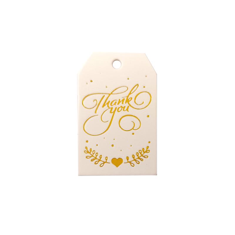 English Hot Stamping Hangtag: 'My Family Has a Happy Gift' Souvenir Decoration Card