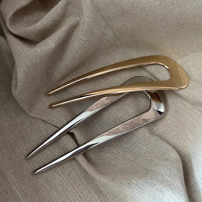 Elegant U-shaped Metal Hanfu Hairpin for Buns