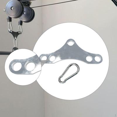 Accesorio de Jalón al Pecho con Mosquetón para Sistema de Poleas Placa Separadora de Fitness Resistente