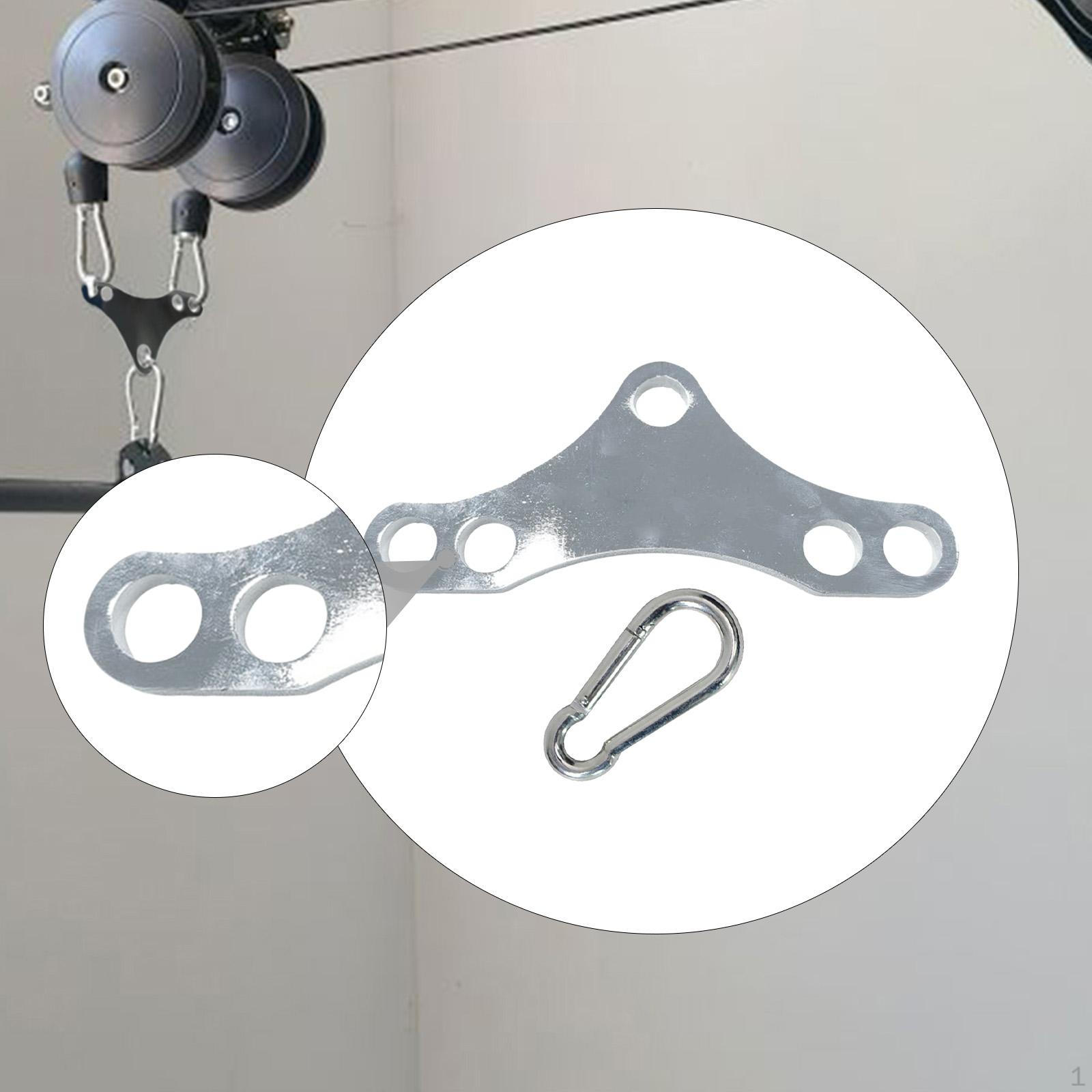 

LAT Pull Down Attachment with Carabiner for Pulley System Heavy Duty Fitness Upgrade Spreader Plate