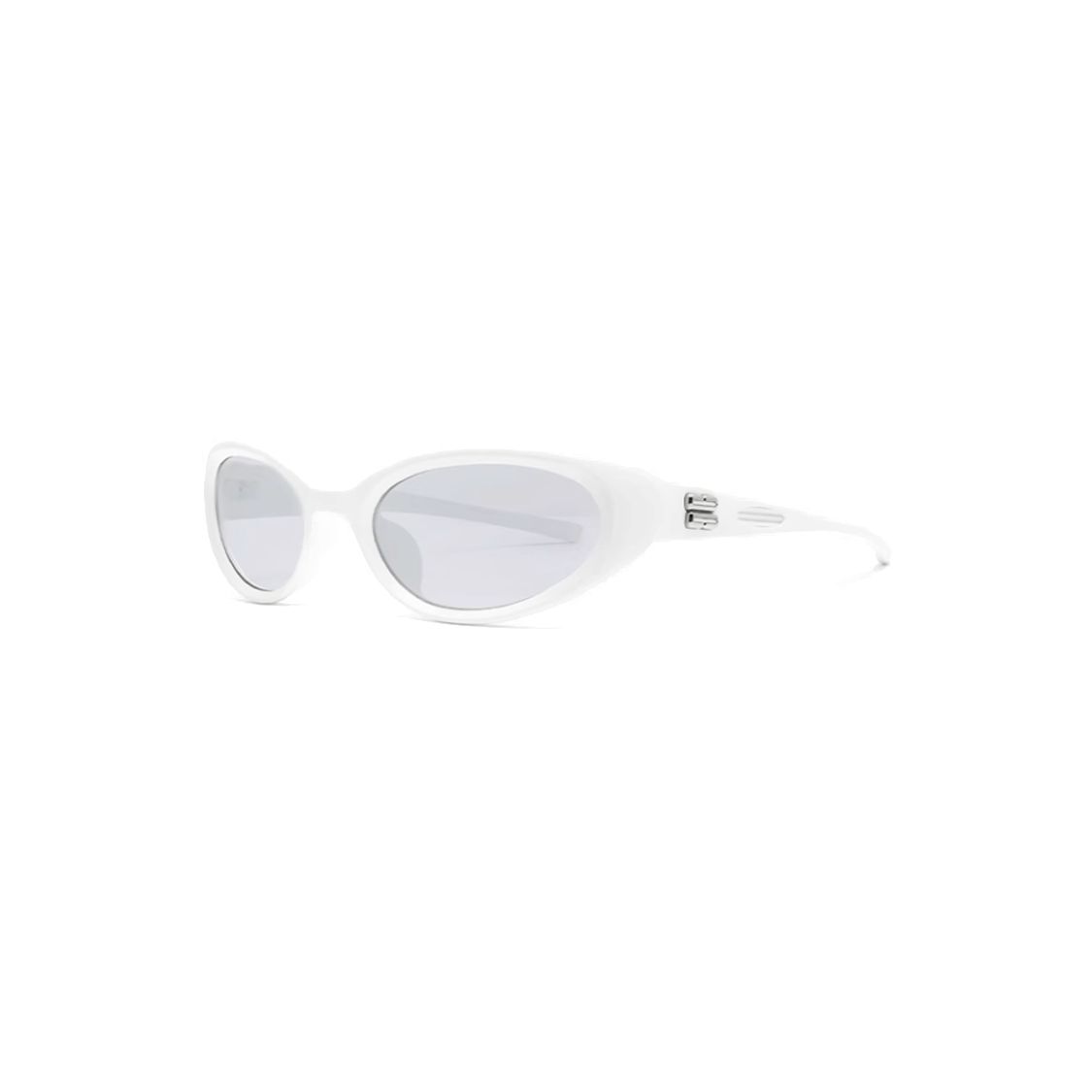 Gentle Monster Decorative Mirror Leg Cat Eye Sunglasses Unisex sunglasses White GELATI-W3 57,White