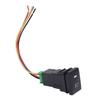 4 Pole 12V Push Button Switch with LED Background Indicator Light for Fog Light DRL LED Light Bar
