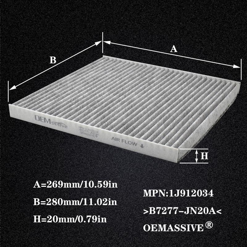 Car Pollen Cabin Air Conditioning Filter Includes Activated Carbon B7277-JN20A 27277-JA00A For Nissan Altima Murano Teana Quest