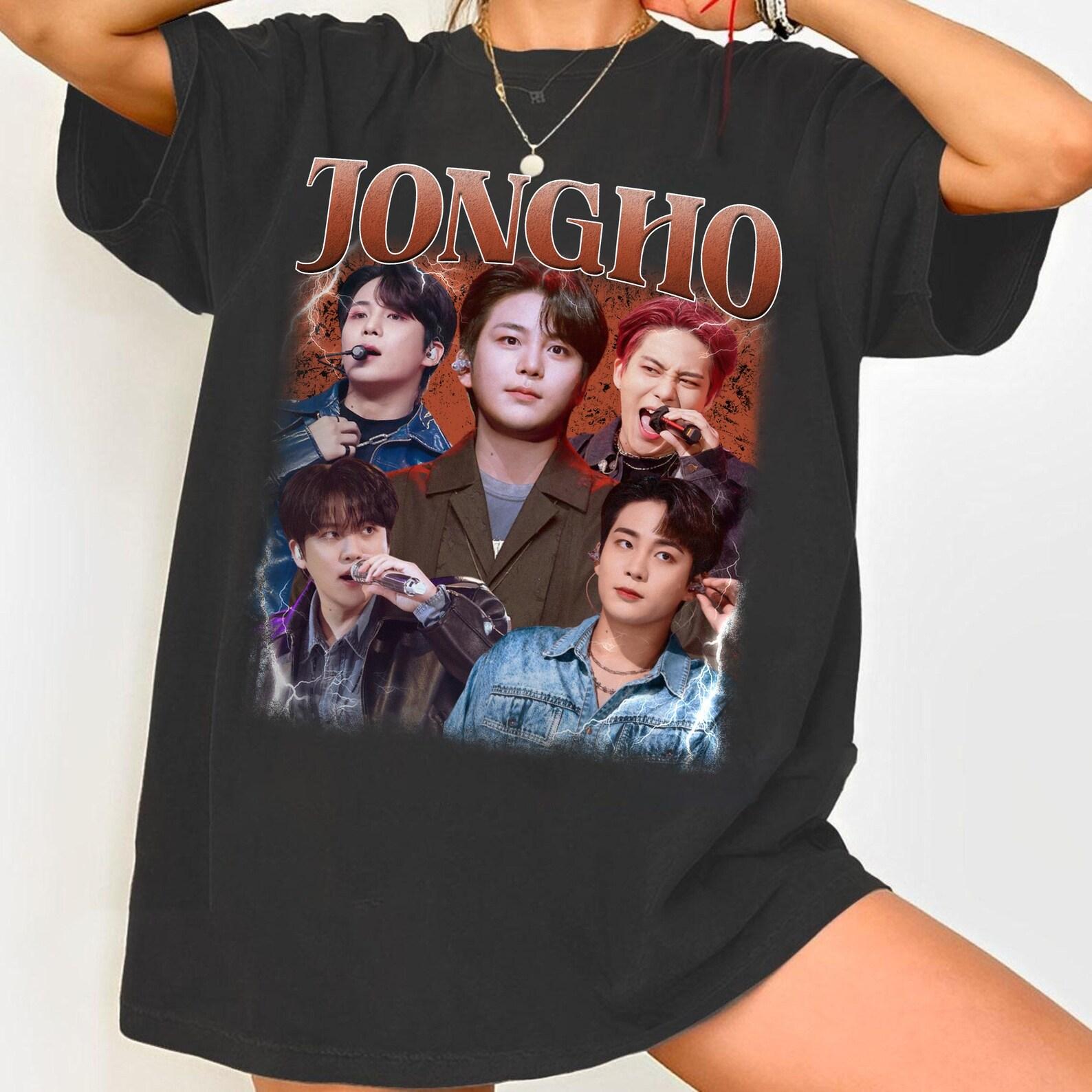Jongho Ateez Vintage 90s Retro T-Shirt, Kpop Graphic Shirt XL