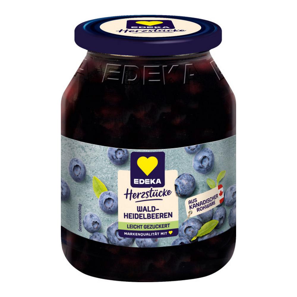 Marmellata di Mirtilli a Basso Contenuto di Zucchero Edeka Tedesca 340G
