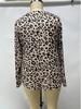 2024 European & American Leopard Print Casual Long Sleeve for Autumn/Winter