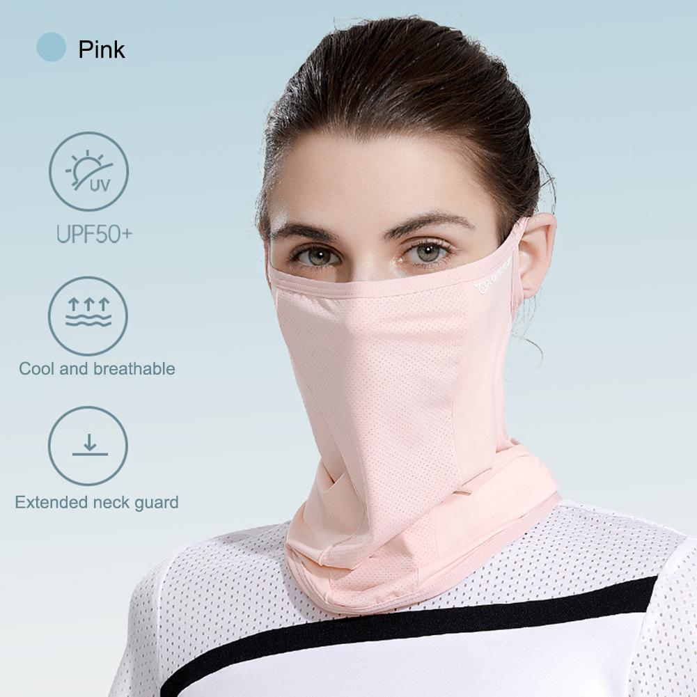 Unisex Face Scarf Breathable Ice Silk UV Sun Protection Mask Soft Adjustable Anti Ultraviolet Thin for Summer Outdoor Activities