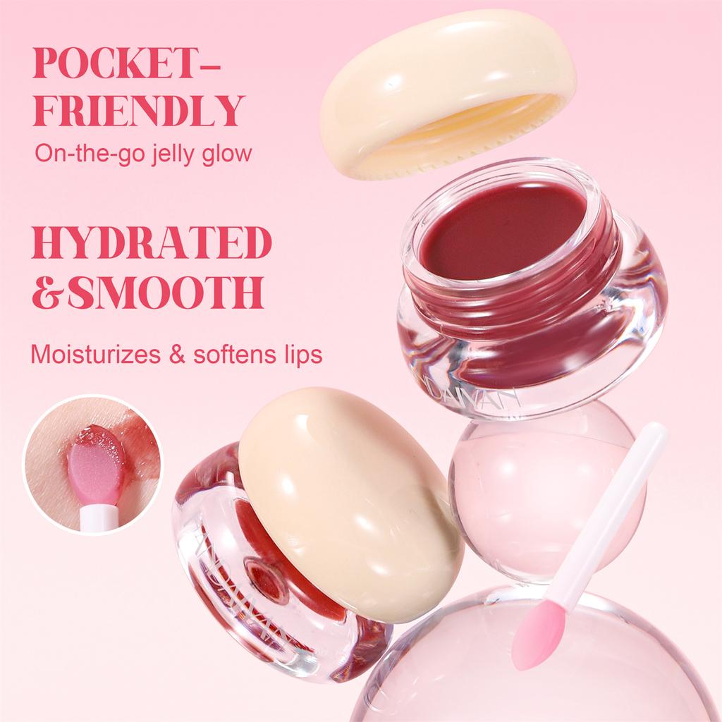 4-color Color-changing Lip Gloss with Brush, Water-gloss Lip Gloss To Care for Lips, Mirror Moisturizing Lip Balm, Lip Care