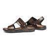 Fashion Summer Genuine Leather Men Casual Sandals Outdoor Non-slip Breathable Roman Shoes High Quality Comfortable Loafers Mocassins