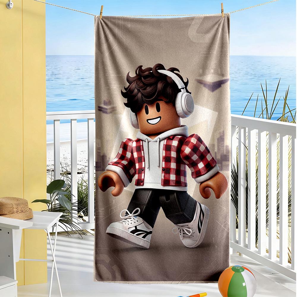 Roblox Strandtuch Hohe Saugfähigkeit & Schnelltrocknend Bequem Leicht Geeignet für Sport, Reisen, Schwimmen, Yoga, Badezimmer, Strand Und Pool