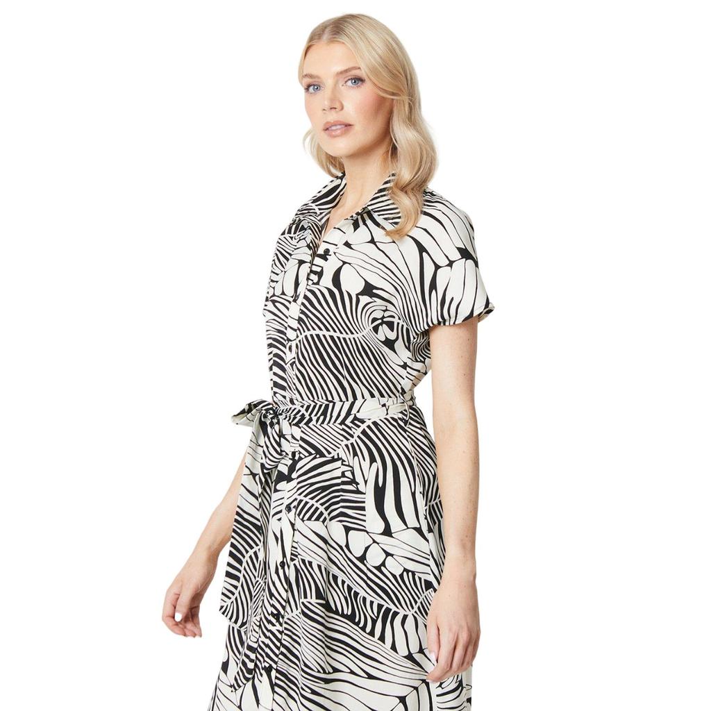 Principles Womens/Ladies Leaf Print Midi Shirt Dress