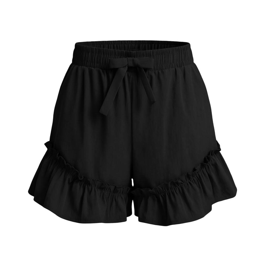 Women's Color Cotton And Linen Casual Waist Shorts With Pockets And Shorts