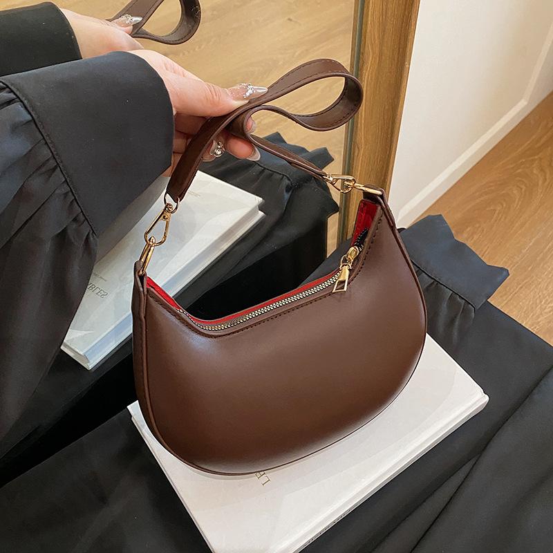 Summer new beautiful high-end texture temperament solid color handbag urban commuter shoulder bag