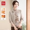 Hodo Women's Thickened Fleece-Lined Knitted Stand-Collar Sweater