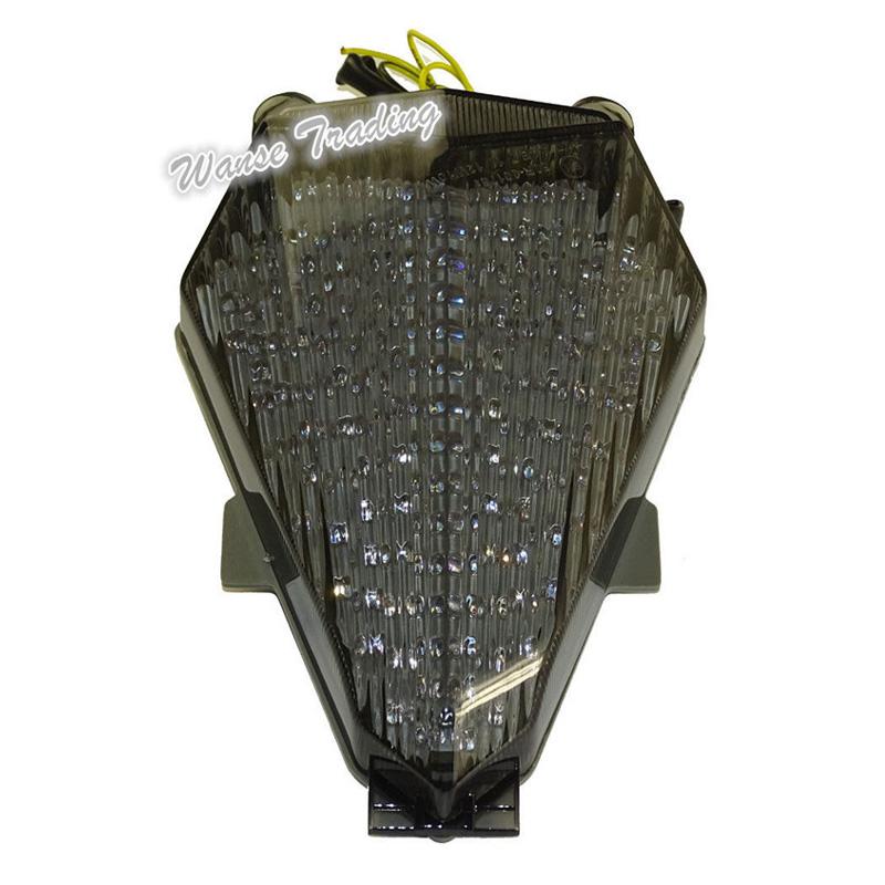 waase For Yamaha YZF R6 RJ11 2006 2007 E-Mark Tail Light Brake Turn Signals Integrated LED Light Smoke Lens