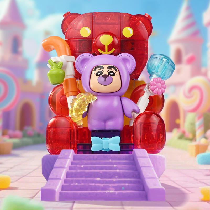 NEW Keeppley Crayon Shinchan Building Block Action Figure Shinnosuke Shiro Cartoon Characters Assembly Anime Toy Gift