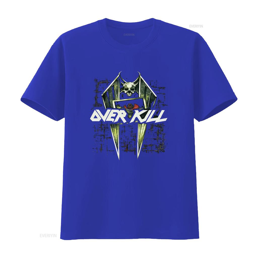 Overkill Band Concert Tour Black T Shirt All Size Pr198 Long Or Short Sleeves Vintage Washed Versatile Breathable Comfortable