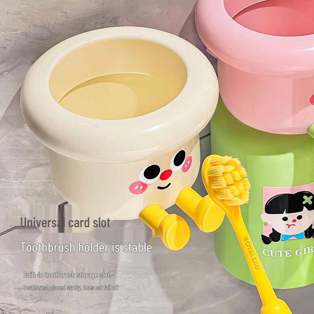 Magnetic Electric Toothbrush with Large Suction Stand & Cute Cup Holder