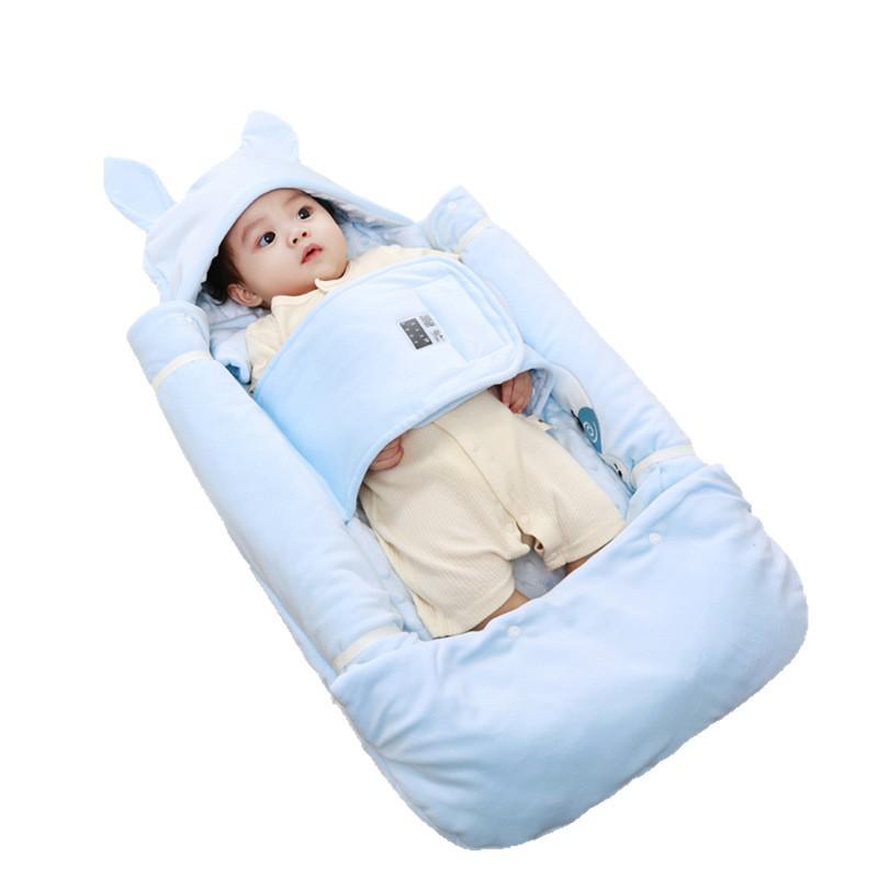 Autumn/Winter Thickened Baby Sleeping Bag: Newborn Swaddle, Anti-Startle & Anti-Kick Blanket for Constant Temperature
