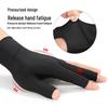 Lightweight, breathable, non-slip three-finger gloves for men and women, perfect billiards/pool hand protectors.
