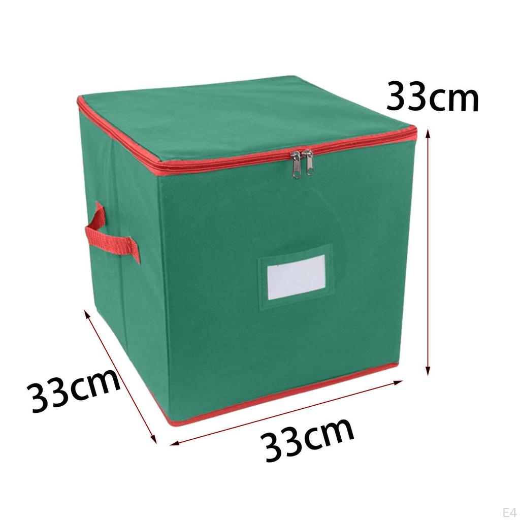 Christmas Decoration Storage Box Organizer 64 Compartments Zipper Foldable