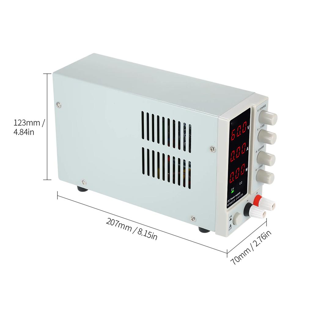 NPS605W Switching DC Power Regulated Power Supply Adjustable Mini DC Switching Power 0-60V 0-5A 3-Digit LED Display 300W