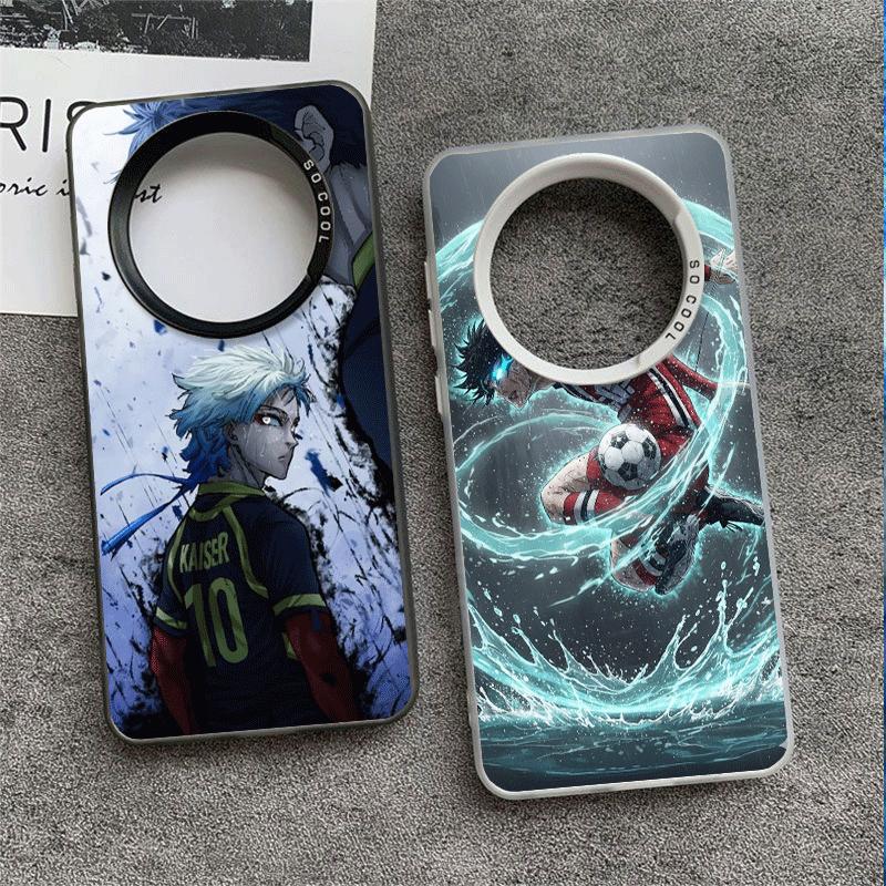 Blue L-Lock Isagi Yoichi Soft Phone Case for Samsung Galaxy S24 S25 FE S26 Edge S23 Ultra S22 Plus S21 + Shockproof Cover Back S